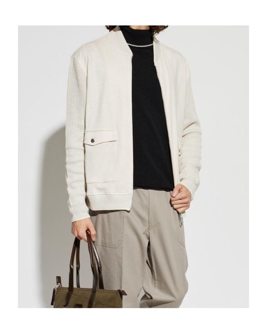 Eleventy Black Contrast-Trim Turtleneck Knitted Sweater for men