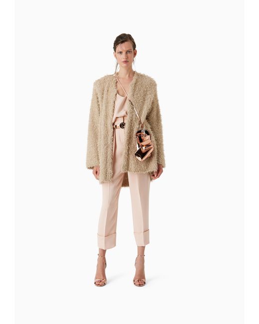 Giorgio Armani Natural Mid Rise Glitter Detailed Trousers