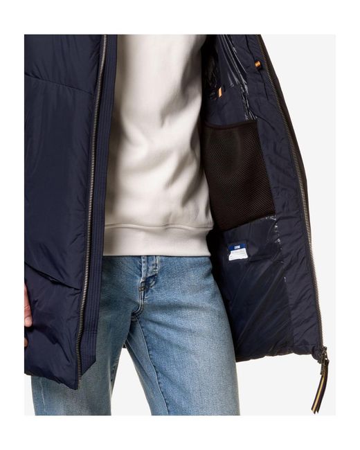 K-Way Blue Hugh Thermo Soft Touch Jacket for men