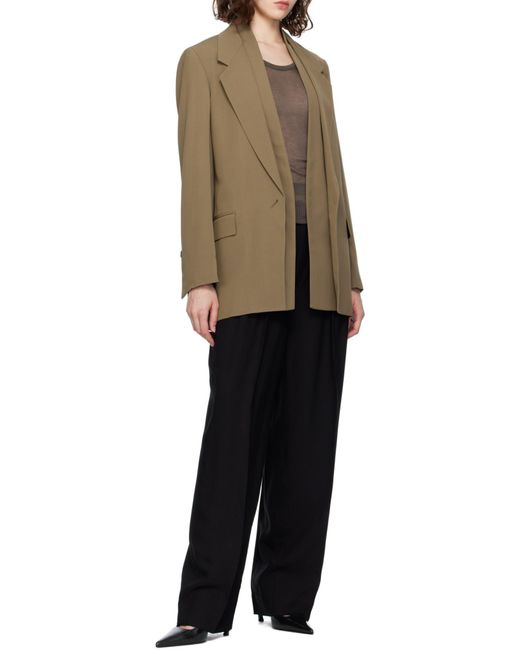 Ferragamo Green Notched-Lapel Blazer