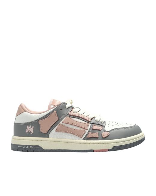 Amiri White Varsity Skel Top Low Sneakers