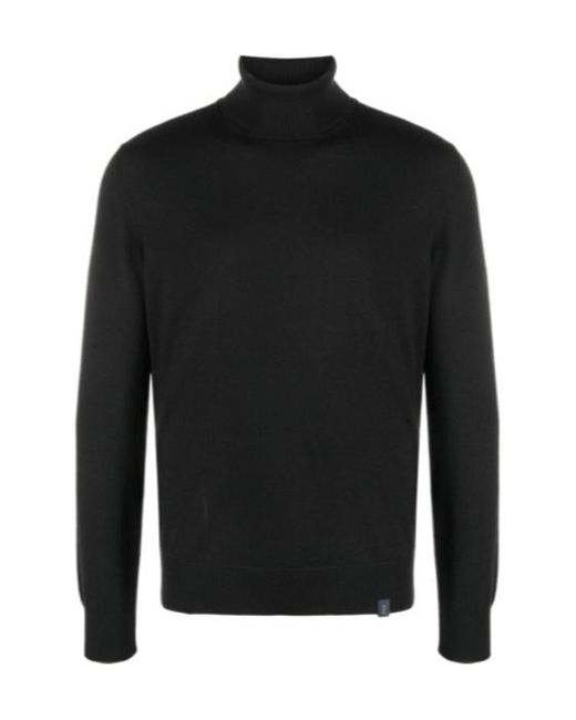 Fay Black Turtleneck Sweater for men