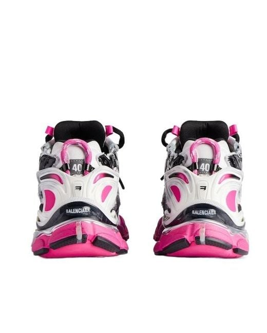 Balenciaga Pink Gradient Lace-Up Sneakers