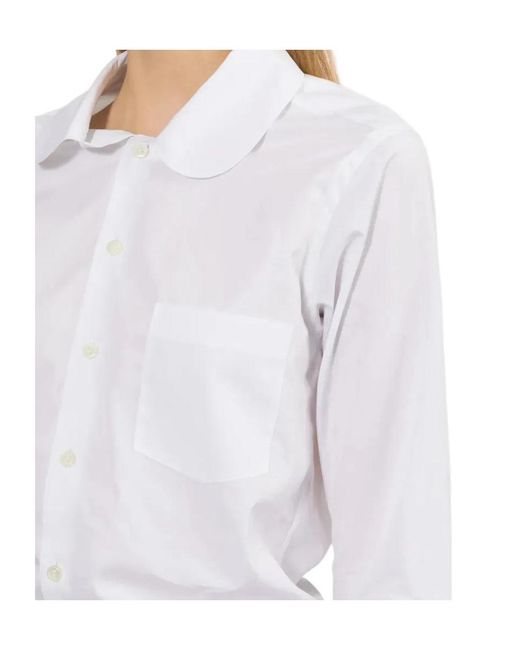 Junya Watanabe White Peter Pan Collar Pocket Shirt