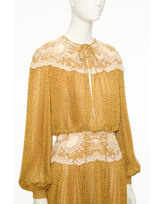 Valentino Metallic Long Sleeve Dress