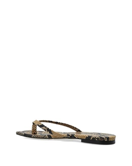 Aeyde White Renee Flat Slides
