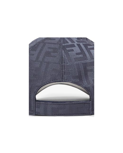 Fendi Blue Ff Jacquard Baseball Cap for men