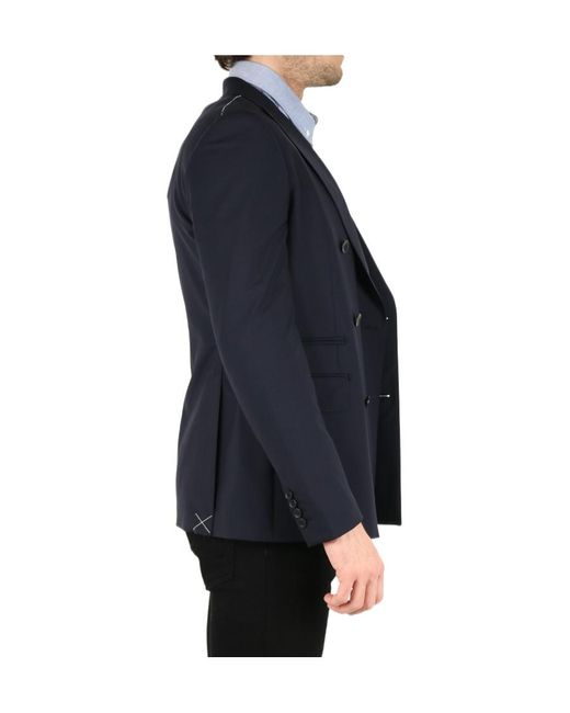 Tonello Blue Double-Breasted Jacket for men