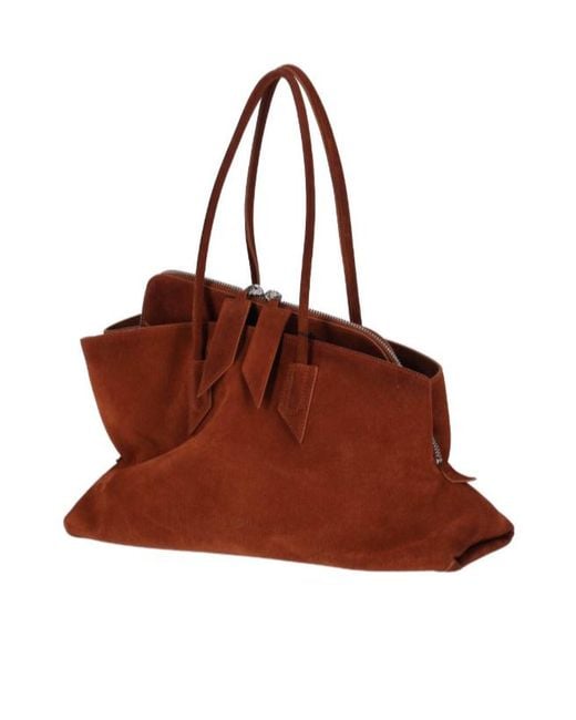 The Attico Brown The La Passeggiata Medium Top Handle Bag