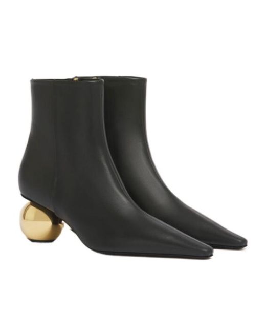Marni Black Pointed Toe Ankle Boots