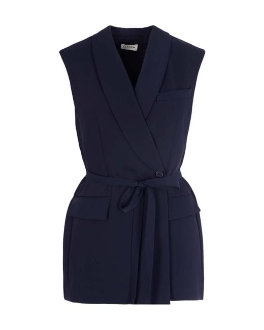 P.A.R.O.S.H. Blue Sleeveless Vest
