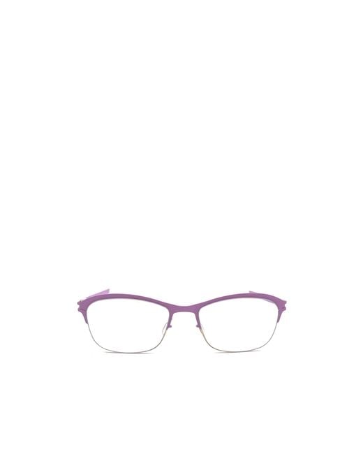 Mykita White Lil Rectangular Frame Glasses