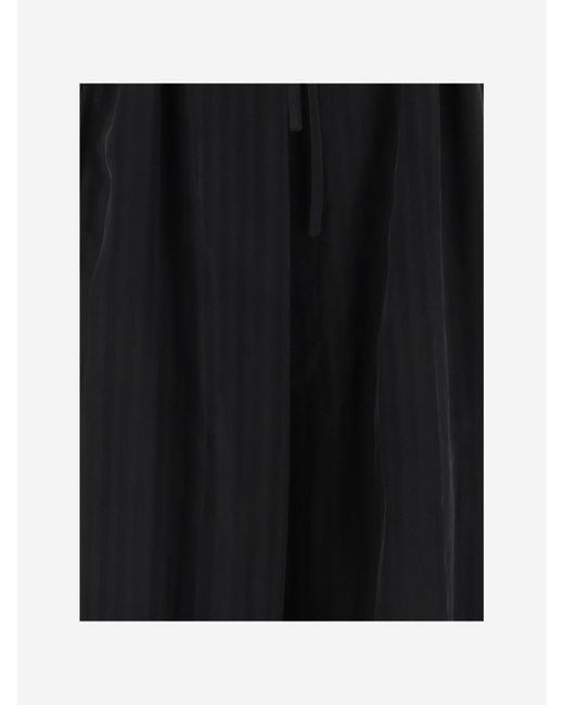 Balenciaga Black Drawstring Wide-Leg Trousers