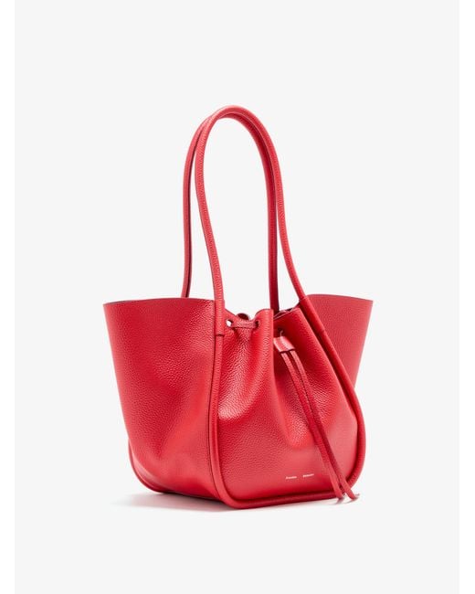 Proenza Schouler Red Large Ruched Tote Bag