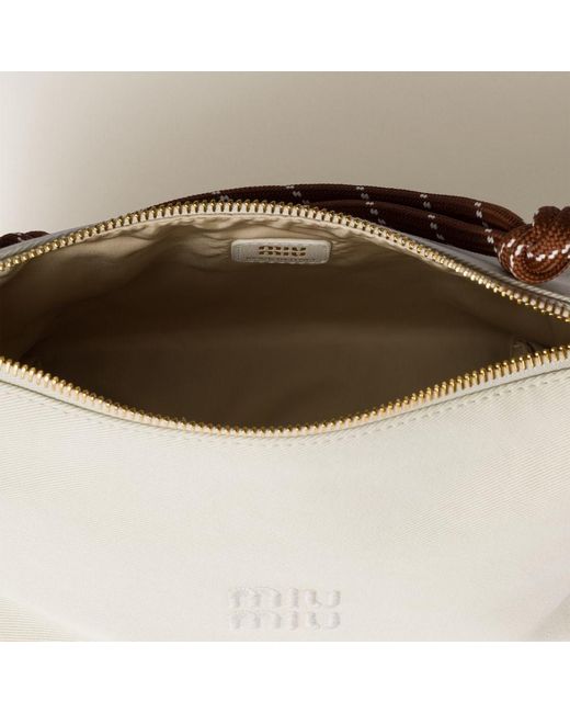 Miu Miu White Gabardine Sachet