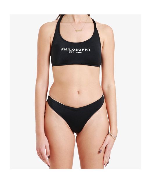 Philosophy Di Lorenzo Serafini Black Logo Bikini