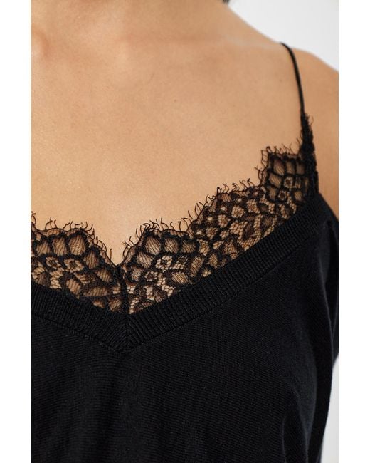 IRO Black Off-The-Shoulder Knit Top