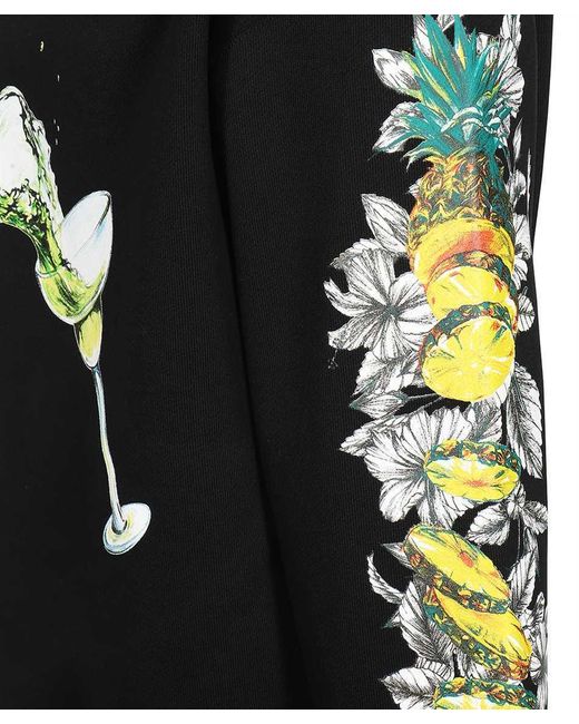 MSGM Black Club Paradiso Graphic Sweatshirt for men