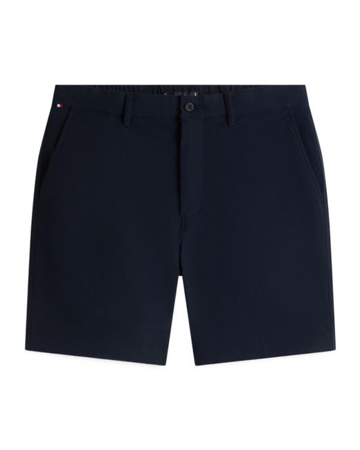 Tommy Hilfiger Blue Belt-Loop Chino Shorts for men