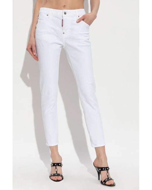 DSquared² White Slim Fit Jeans