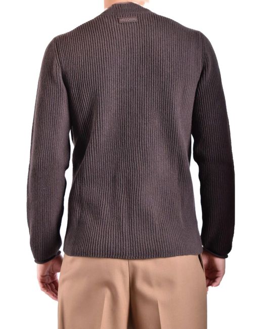 Moschino Purple Long-Sleeved Sweater for men