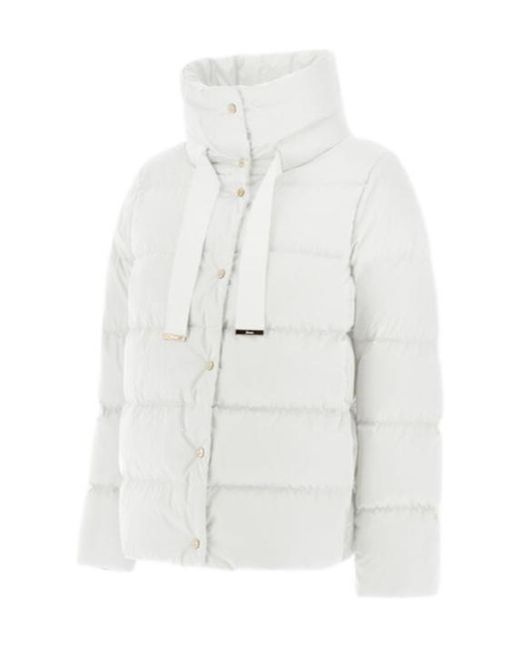 Herno White 'Satin Cape' Jacket