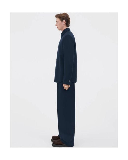 Bottega Veneta Blue Flannel Jacket for men