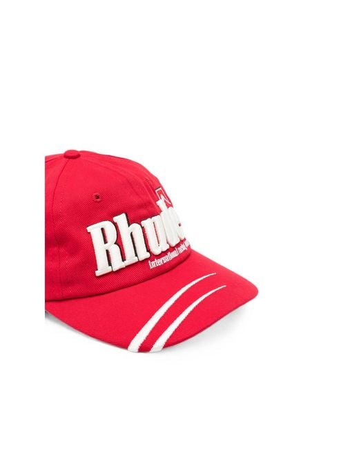 Rhude Red Logo Baseball Cap for men