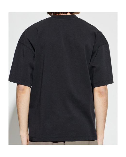 DARKPARK Black Crew Neck Short-Sleeved T-Shirt for men