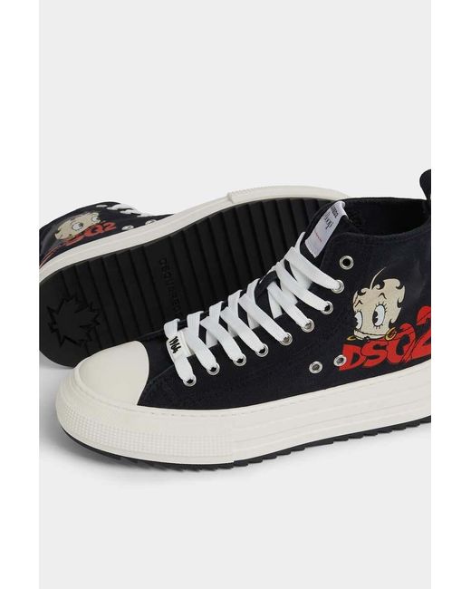 DSquared² Women's Black Betty Boop Berlin Sneakers