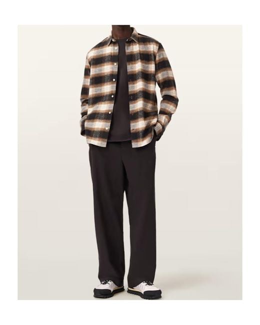 AllSaints Black Juku Loose Fit Trousers for men
