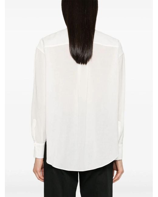 Brunello Cucinelli White Twill Cotton Shirt