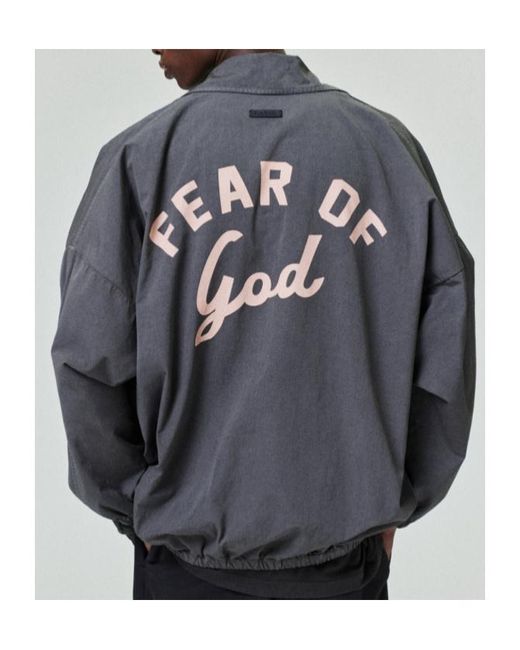 Fear Of God Gray Button-Up Shirt Jacket for men