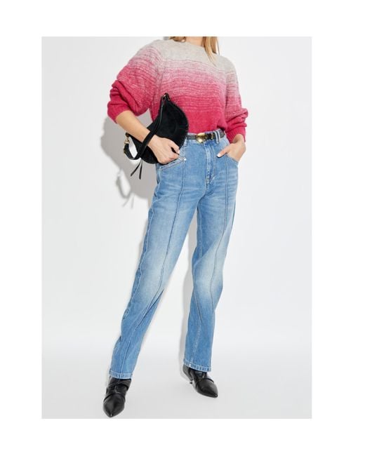 Isabel Marant Pink Isabel Marant Étoile Peytona Crewneck Knitted Jumper