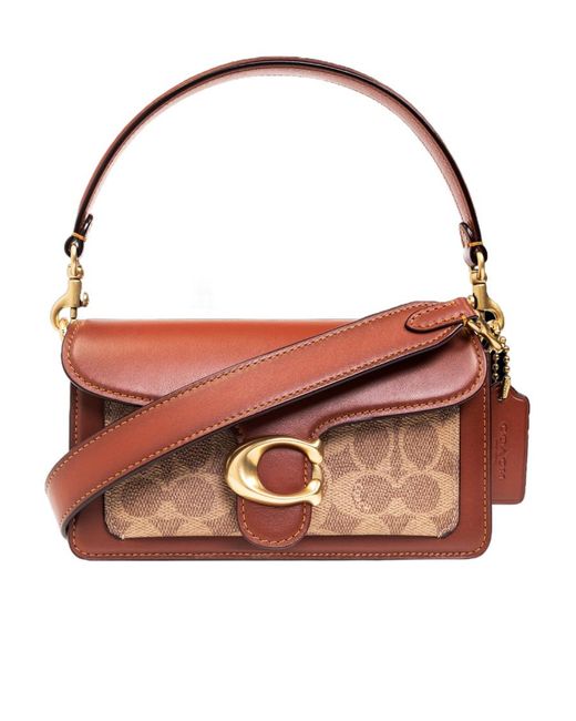 COACH Brown Logo Plaque Zipped Card Case