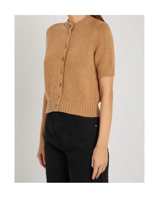 Khaite Brown Nora Stretch-Cashmere Cardigan