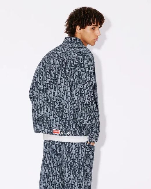 KENZO Blue Seigaiha' Denim Jacket for men