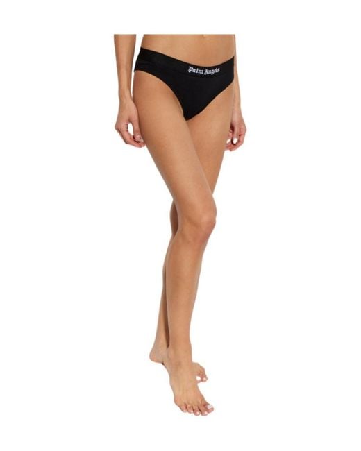Palm Angels White Solid Color Underwear Set
