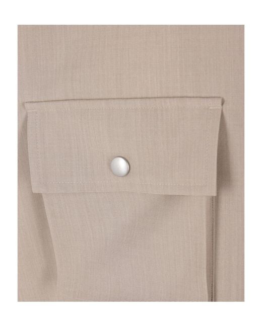 Auralee Brown Wool Collar Casual Jacket for men