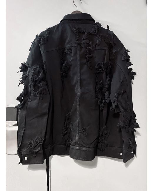 Rick Owens Black Layered Detailed Jacket for men