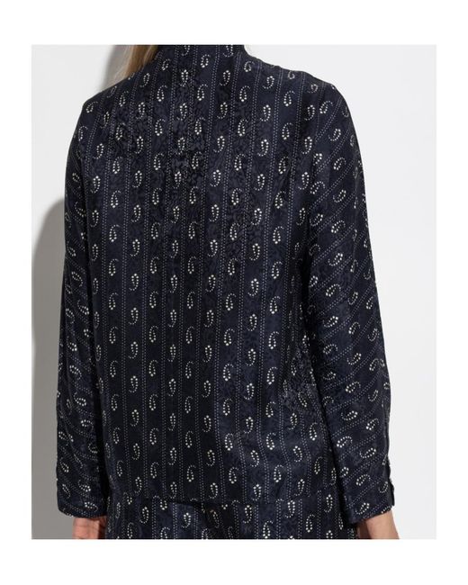Tory Burch Blue Patterned Shirt