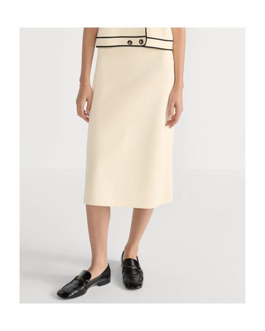 Dior Natural Mid-Length Flared Skirt