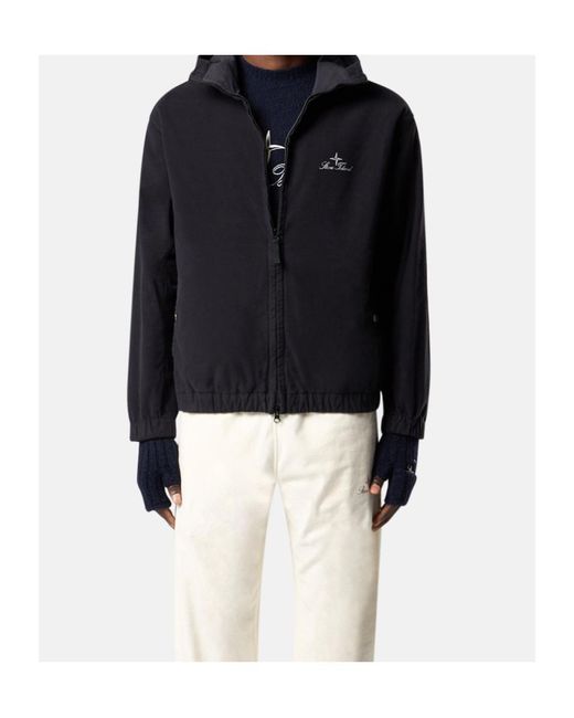 Stone Island Blue Regular-Fit Hooded Zipper-Up Shirt With Pockets for men