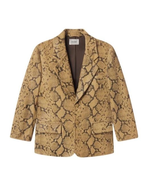 FRAME Natural Long-Sleeved Suit Jacket