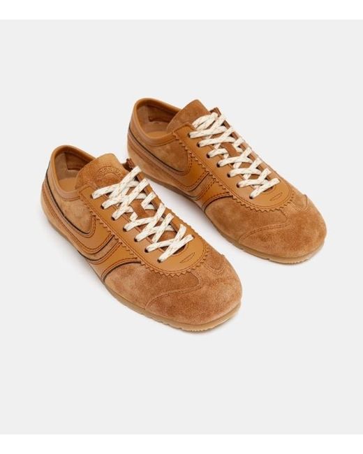Dries Van Noten Brown Suede Sneakers
