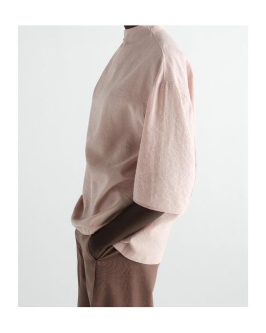 Lemaire Pink Soft Collar Top