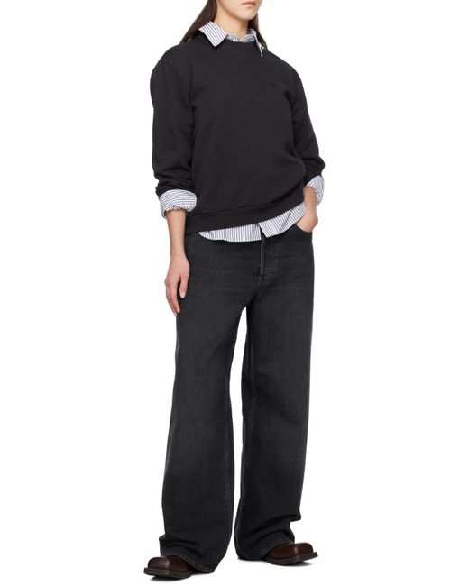 Acne Black Organic-Cotton Sweatshirt for men
