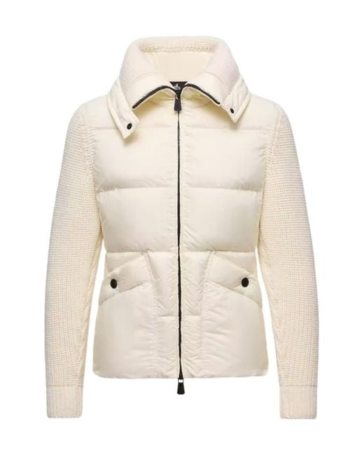 Moncler Natural Grenoble Panelled Zipped Jacket