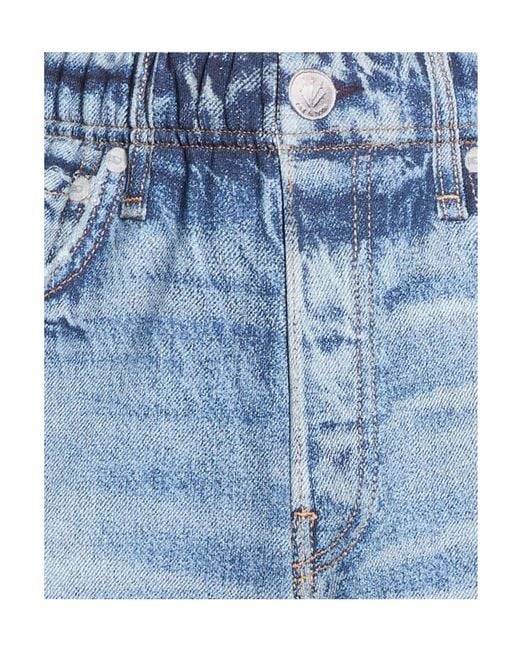 Rag & Bone Blue Plain Colour Wide-Leg Trousers