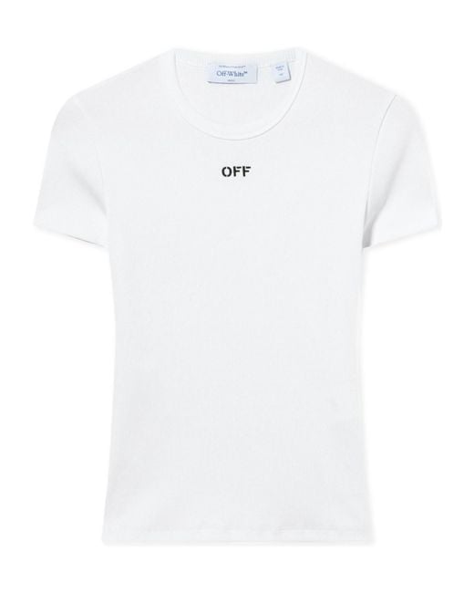 Off-White c/o Virgil Abloh White Off Stamp Rib Basic T-Shirt